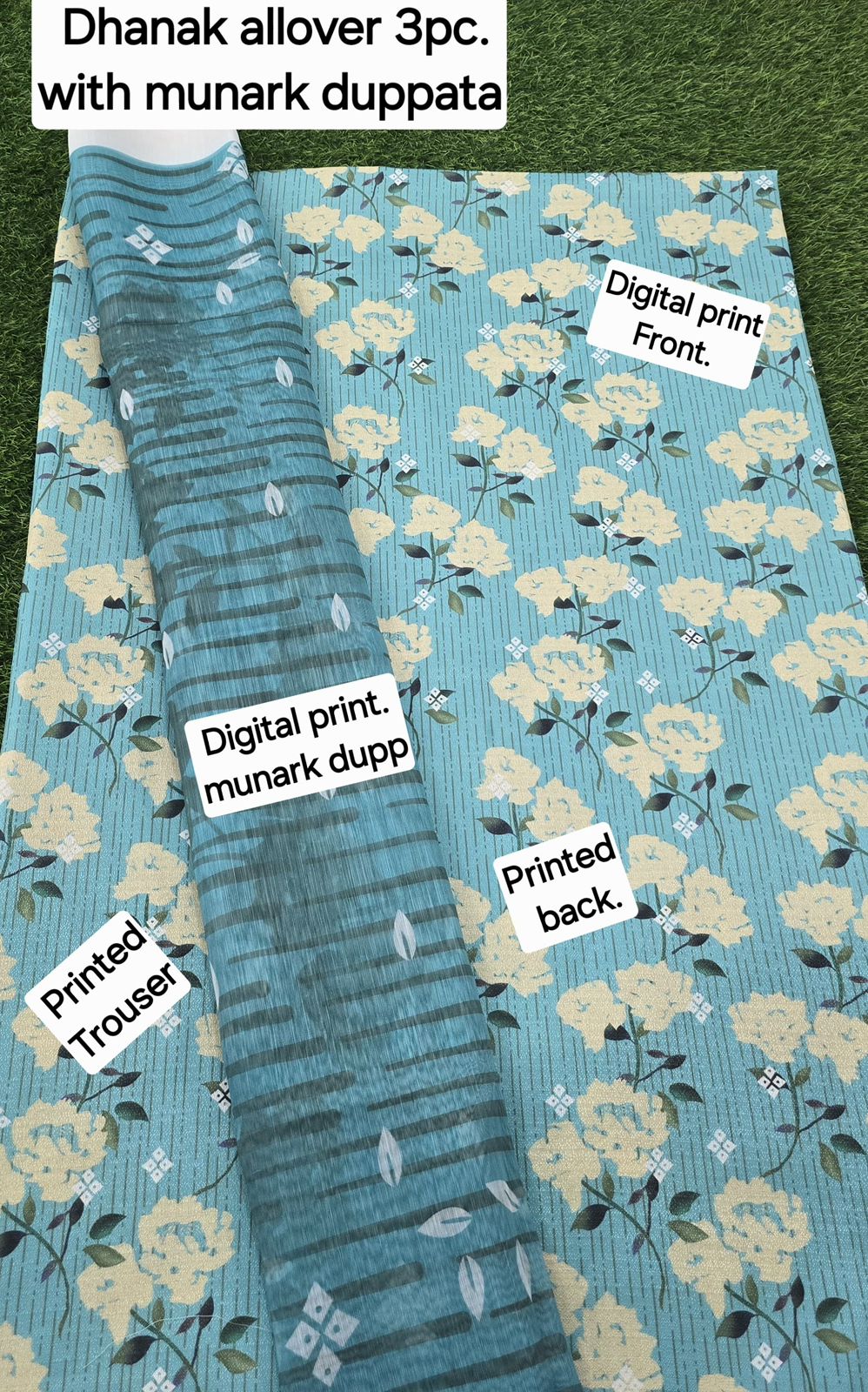 FABRIC DHANAK  WITH WOOL SHAWL