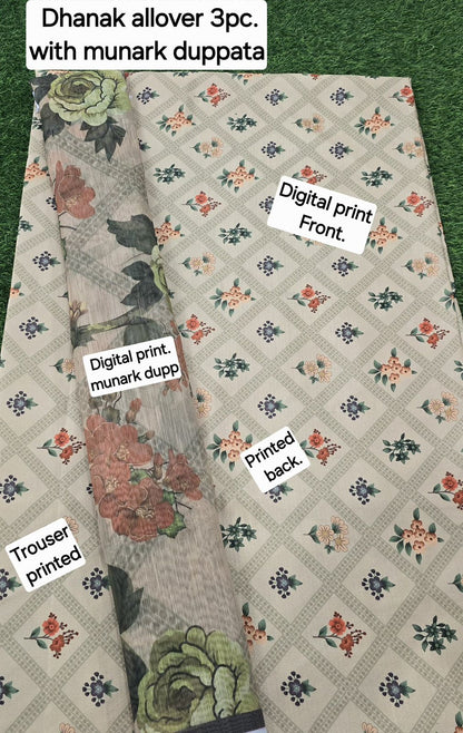 FABRIC DHANAK  WITH WOOL SHAWL