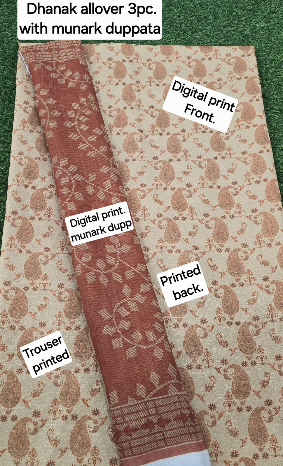 FABRIC DHANAK  WITH WOOL SHAWL