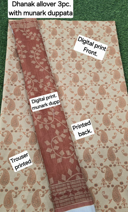 FABRIC DHANAK  WITH WOOL SHAWL