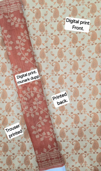 FABRIC DHANAK  WITH WOOL SHAWL