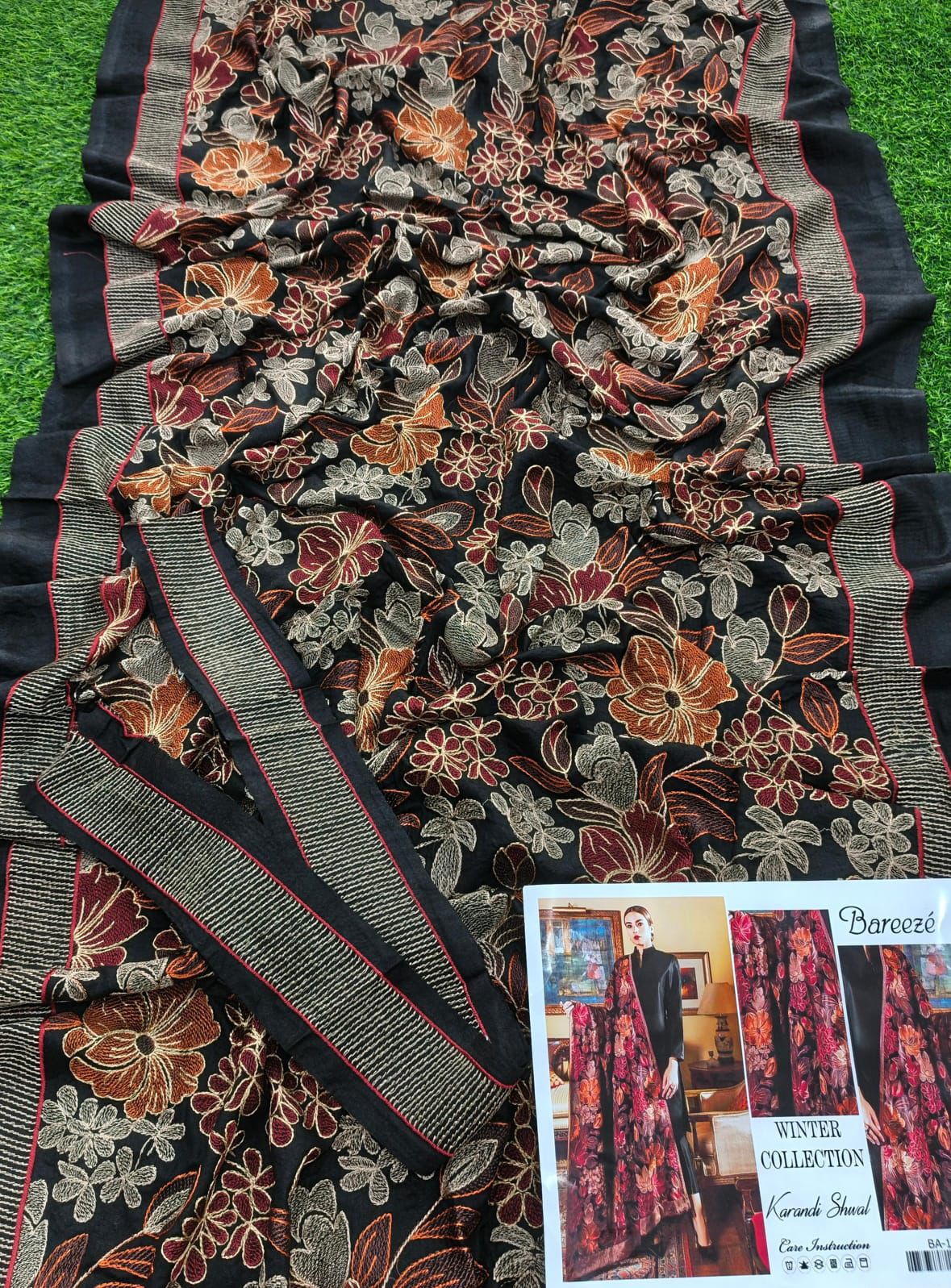 FABRIC DHANAK  WITH WOOL SHAWL
