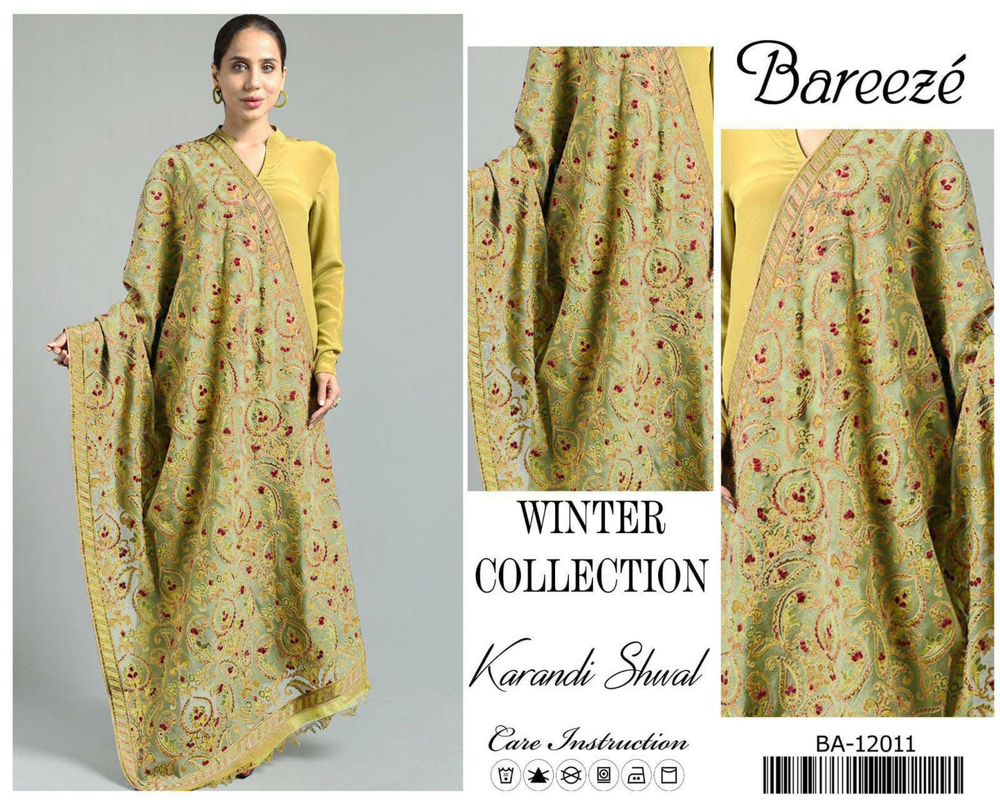 FABRIC DHANAK  WITH WOOL SHAWL