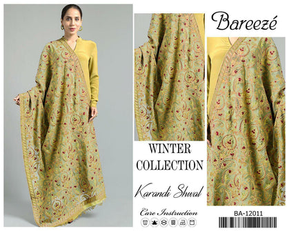 FABRIC DHANAK  WITH WOOL SHAWL