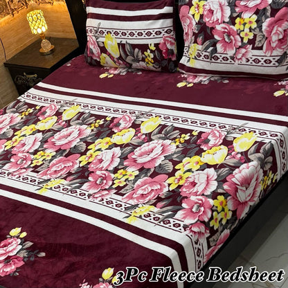 3Pc Fleece Bedsheet