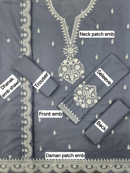 FABRIC DHANAK  WITH WOOL SHAWL