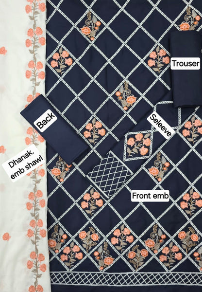 FABRIC DHANAK  WITH WOOL SHAWL