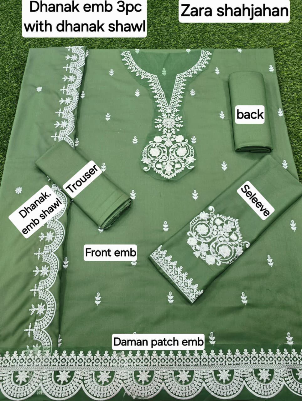 FABRIC DHANAK  WITH WOOL SHAWL