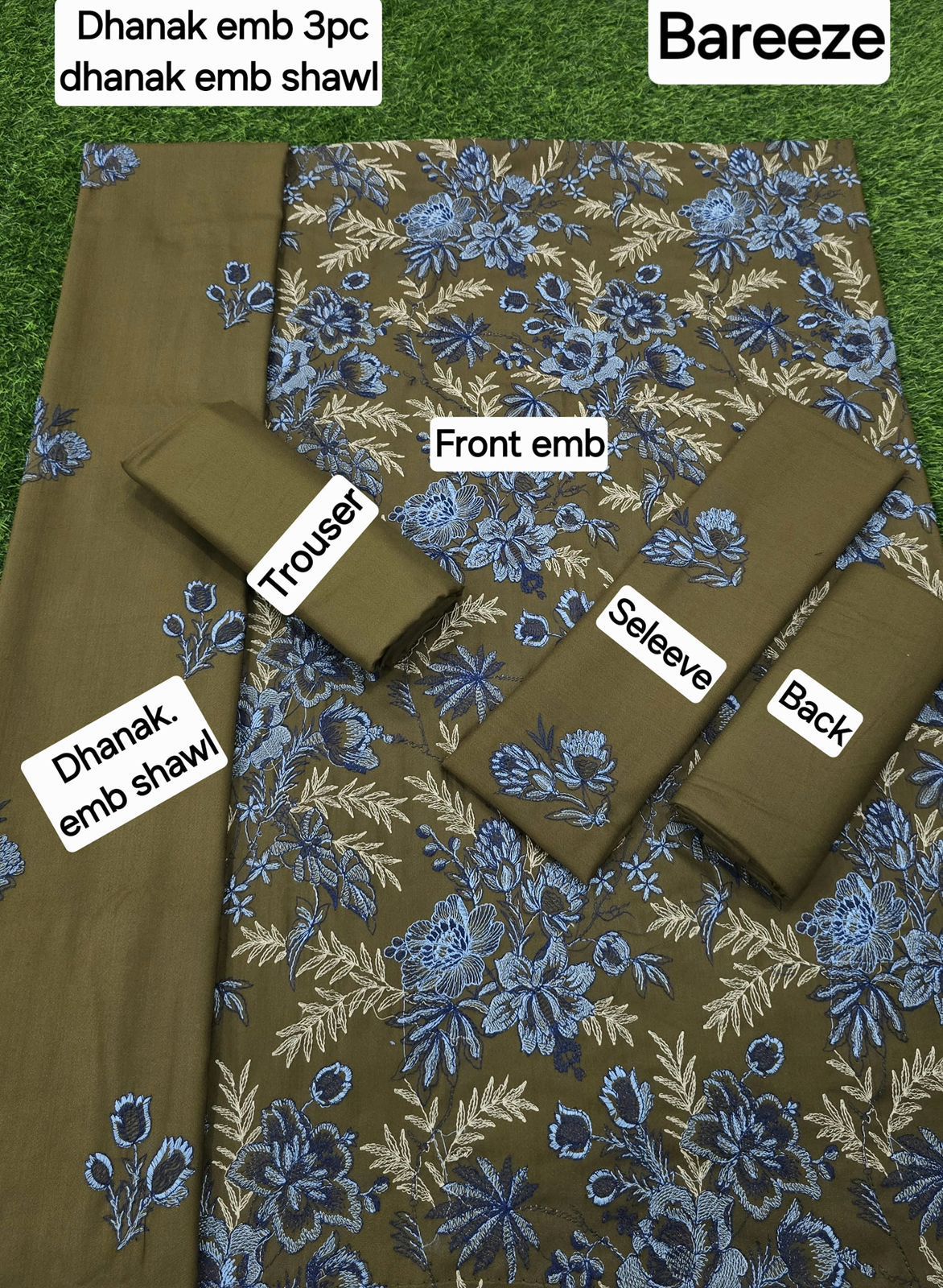 FABRIC DHANAK  WITH WOOL SHAWL