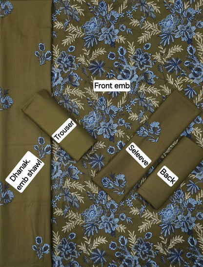 FABRIC DHANAK  WITH WOOL SHAWL