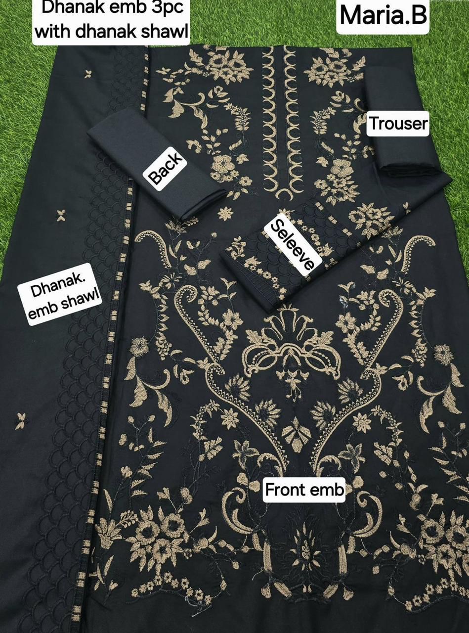 FABRIC DHANAK  WITH WOOL SHAWL