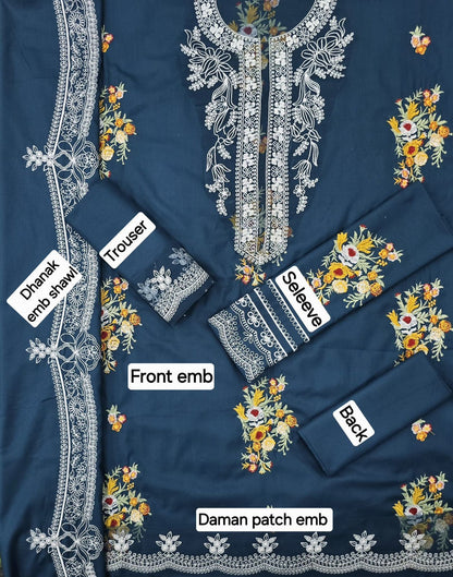 FABRIC DHANAK  WITH WOOL SHAWL