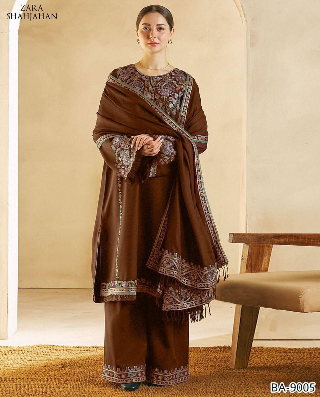 FABRIC DHANAK  WITH WOOL SHAWL