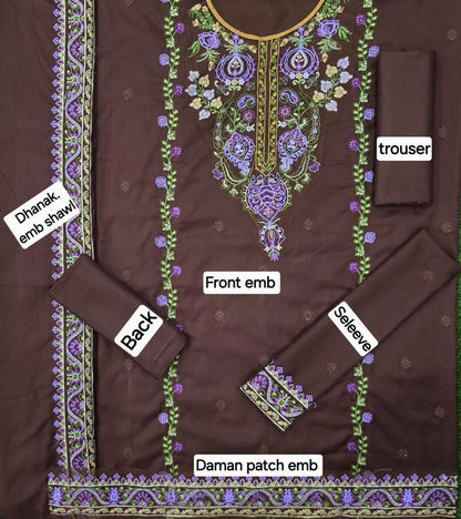 FABRIC DHANAK  WITH WOOL SHAWL