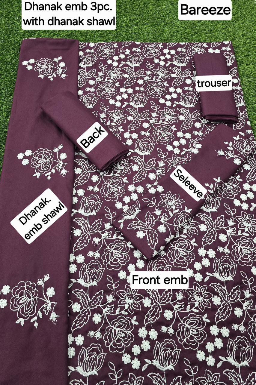 FABRIC DHANAK  WITH WOOL SHAWL