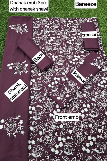 FABRIC DHANAK  WITH WOOL SHAWL