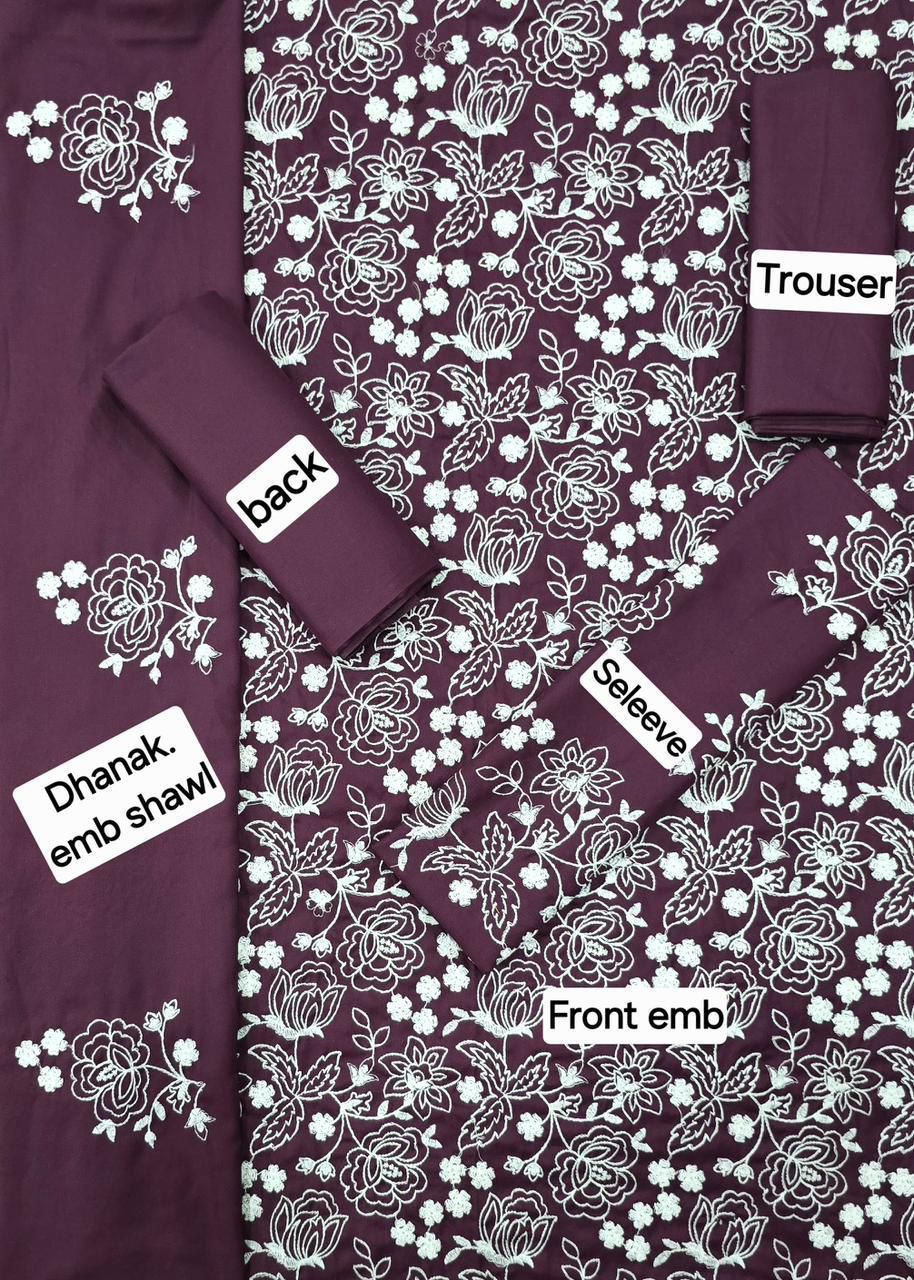 FABRIC DHANAK  WITH WOOL SHAWL