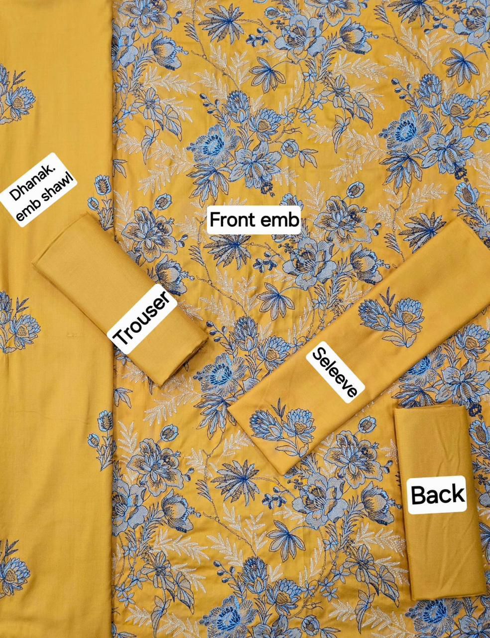 FABRIC DHANAK  WITH WOOL SHAWL