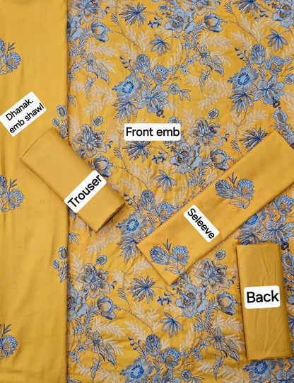 FABRIC DHANAK  WITH WOOL SHAWL