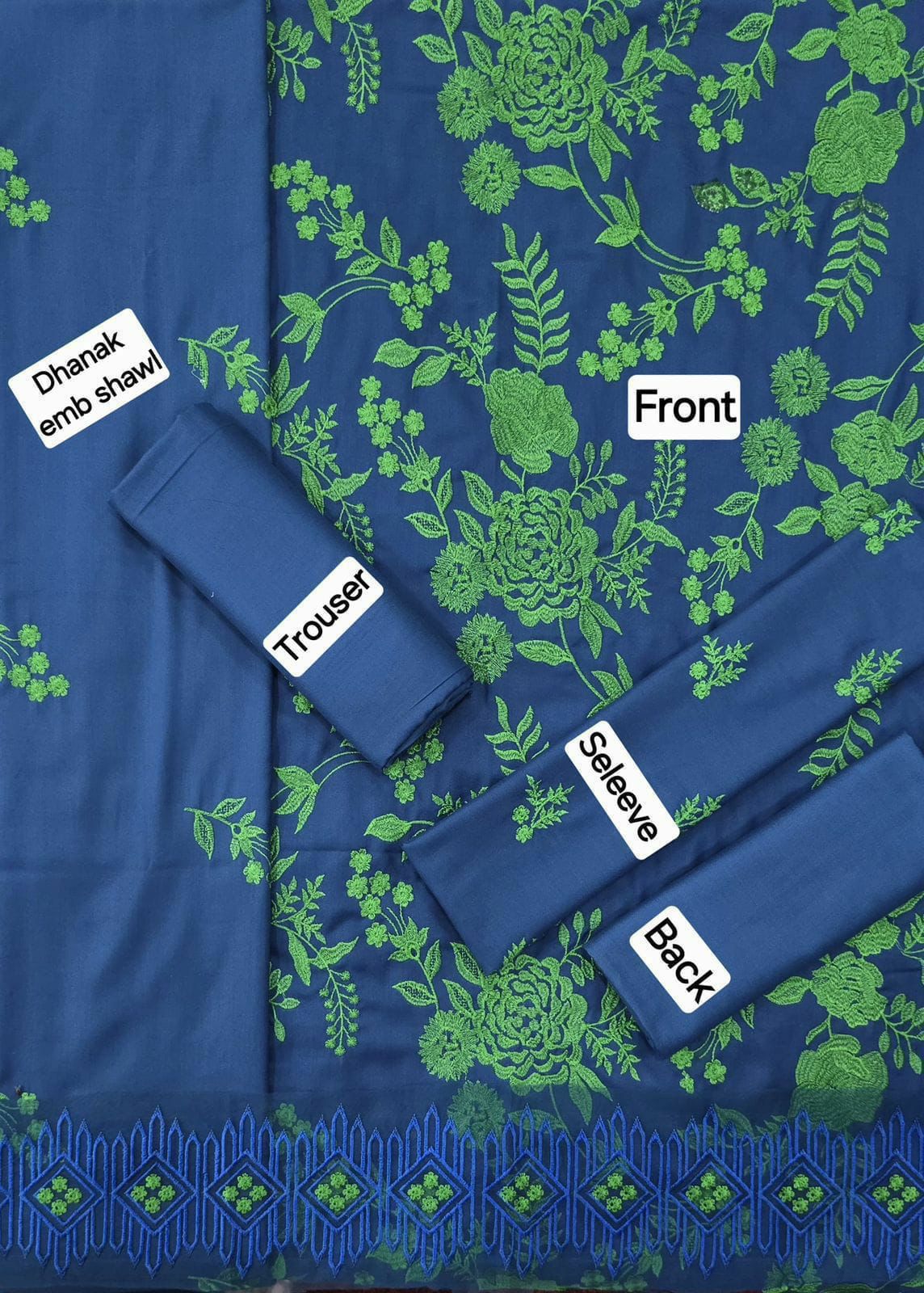 FABRIC DHANAK  WITH WOOL SHAWL