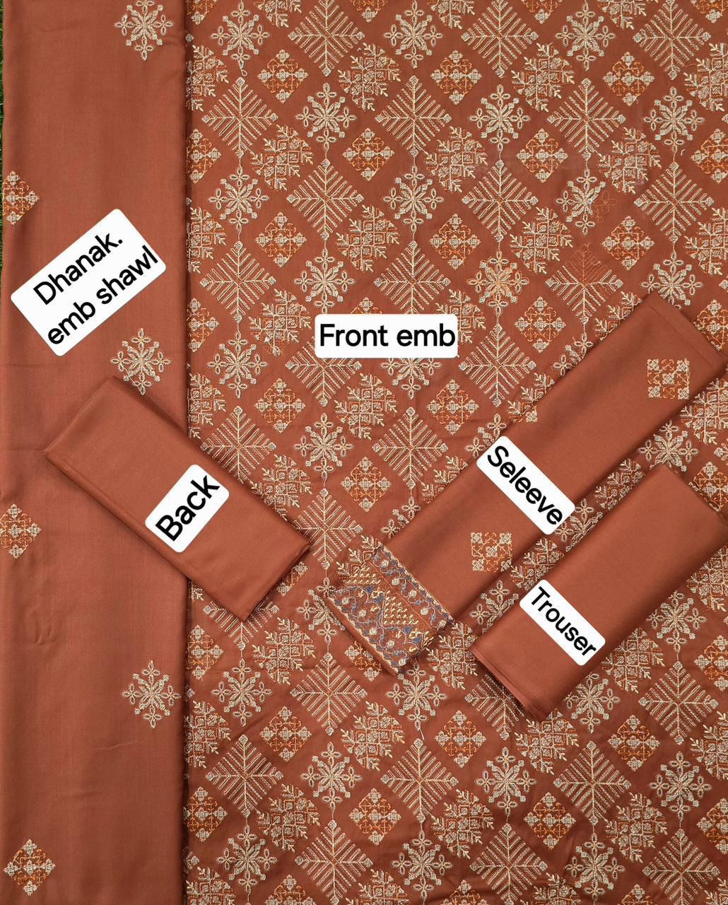 FABRIC DHANAK  WITH WOOL SHAWL