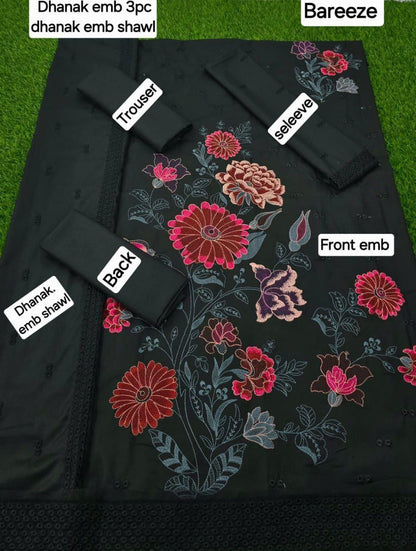 FABRIC DHANAK  WITH WOOL SHAWL