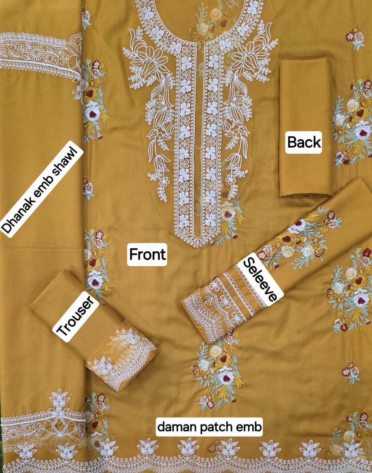 FABRIC DHANAK  WITH WOOL SHAWL