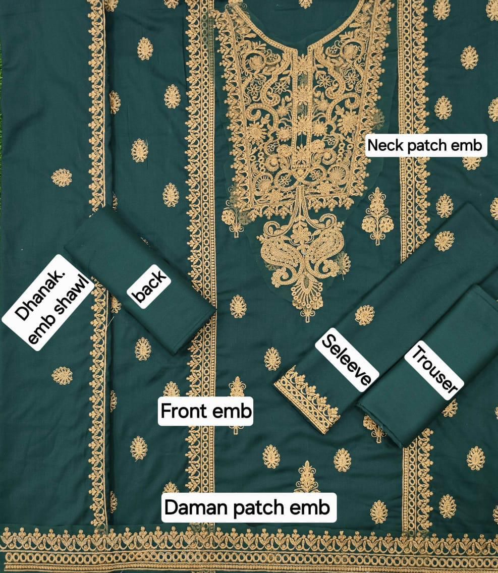 FABRIC DHANAK  WITH WOOL SHAWL