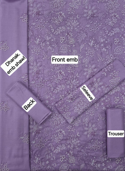 FABRIC DHANAK  WITH WOOL SHAWL