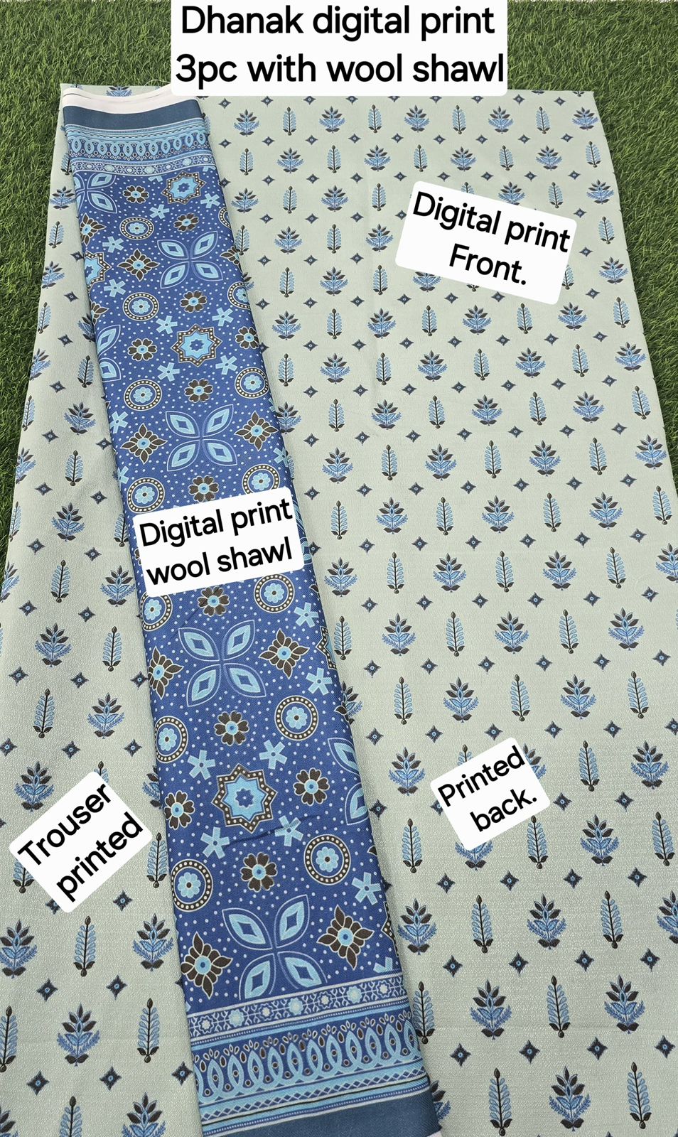 FABRIC DHANAK  WITH WOOL SHAWL