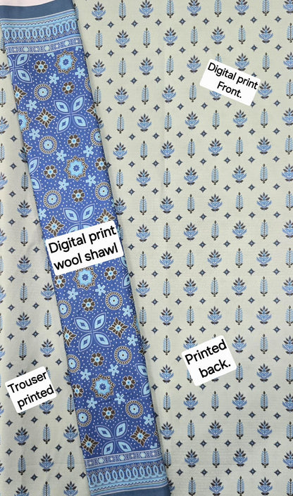 FABRIC DHANAK  WITH WOOL SHAWL