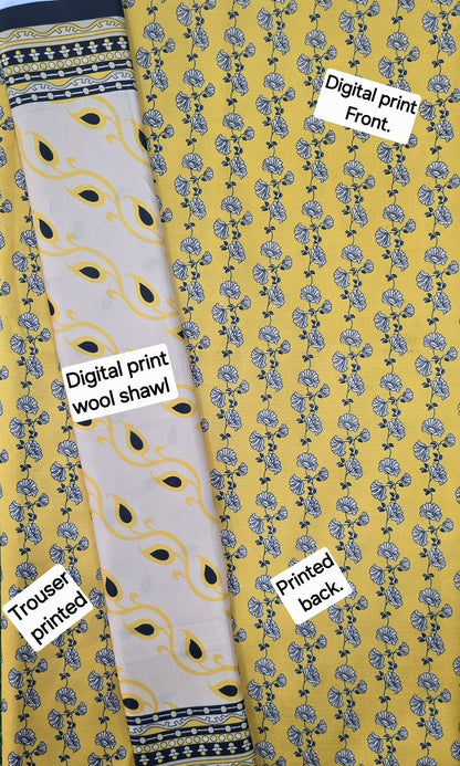 FABRIC DHANAK  WITH WOOL SHAWL