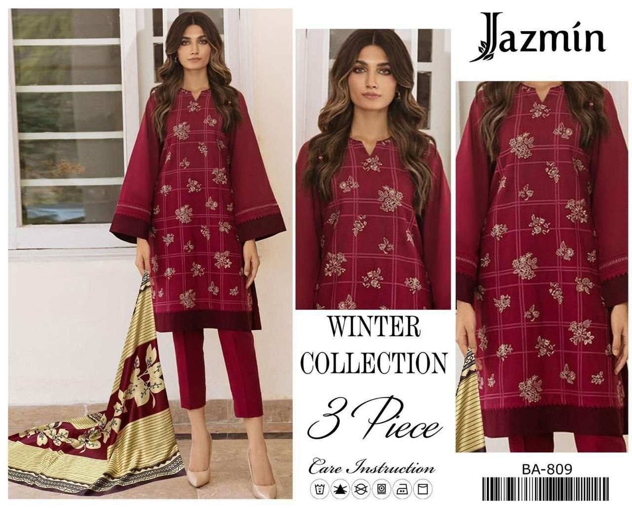 FABRIC DHANAK  WITH WOOL SHAWL