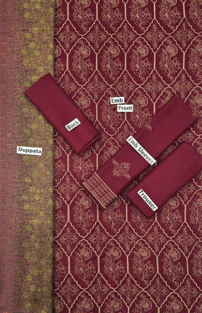 FABRIC DHANAK  WITH WOOL SHAWL