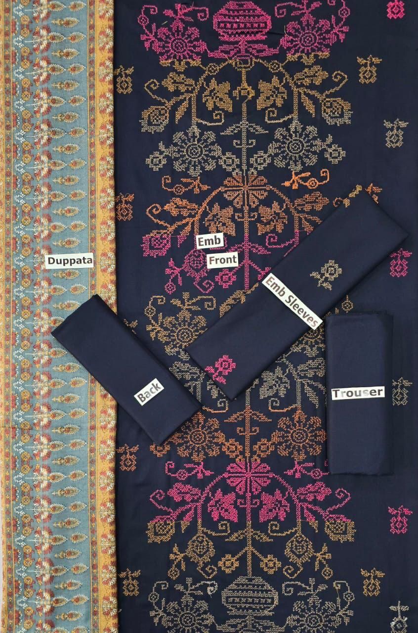 FABRIC DHANAK  WITH WOOL SHAWL