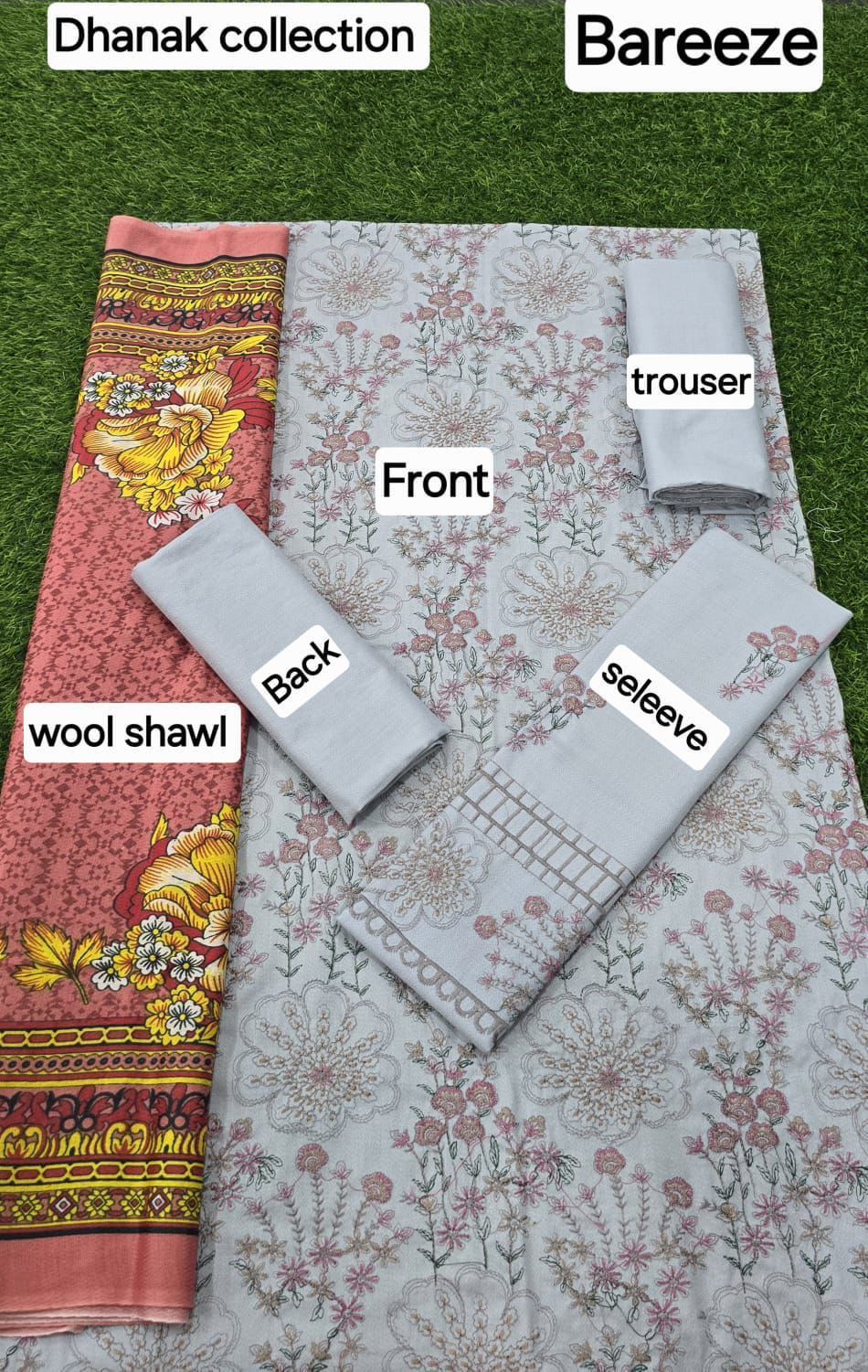 FABRIC DHANAK  WITH WOOL SHAWL